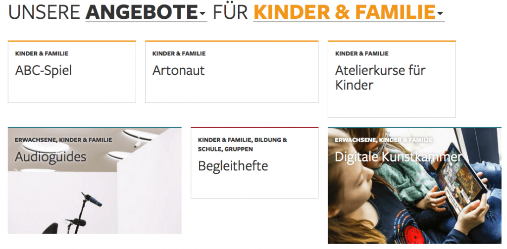 Filtering events by audience at http://www.staedelmuseum.de/de/programm?group=3