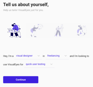 User Onboarding on https://www.visualeyes.design/