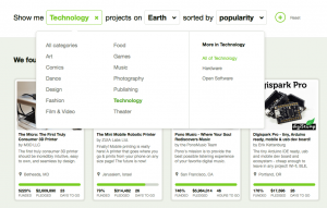 Natural Language Filter by Kickstarter